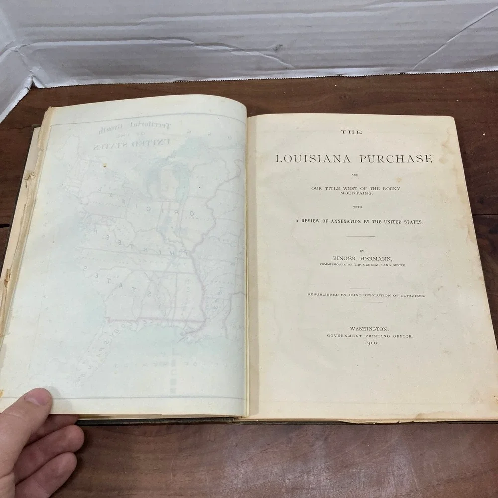 Louisiana Purchase Binger Hermann 1900 Government Printing Office Maps History